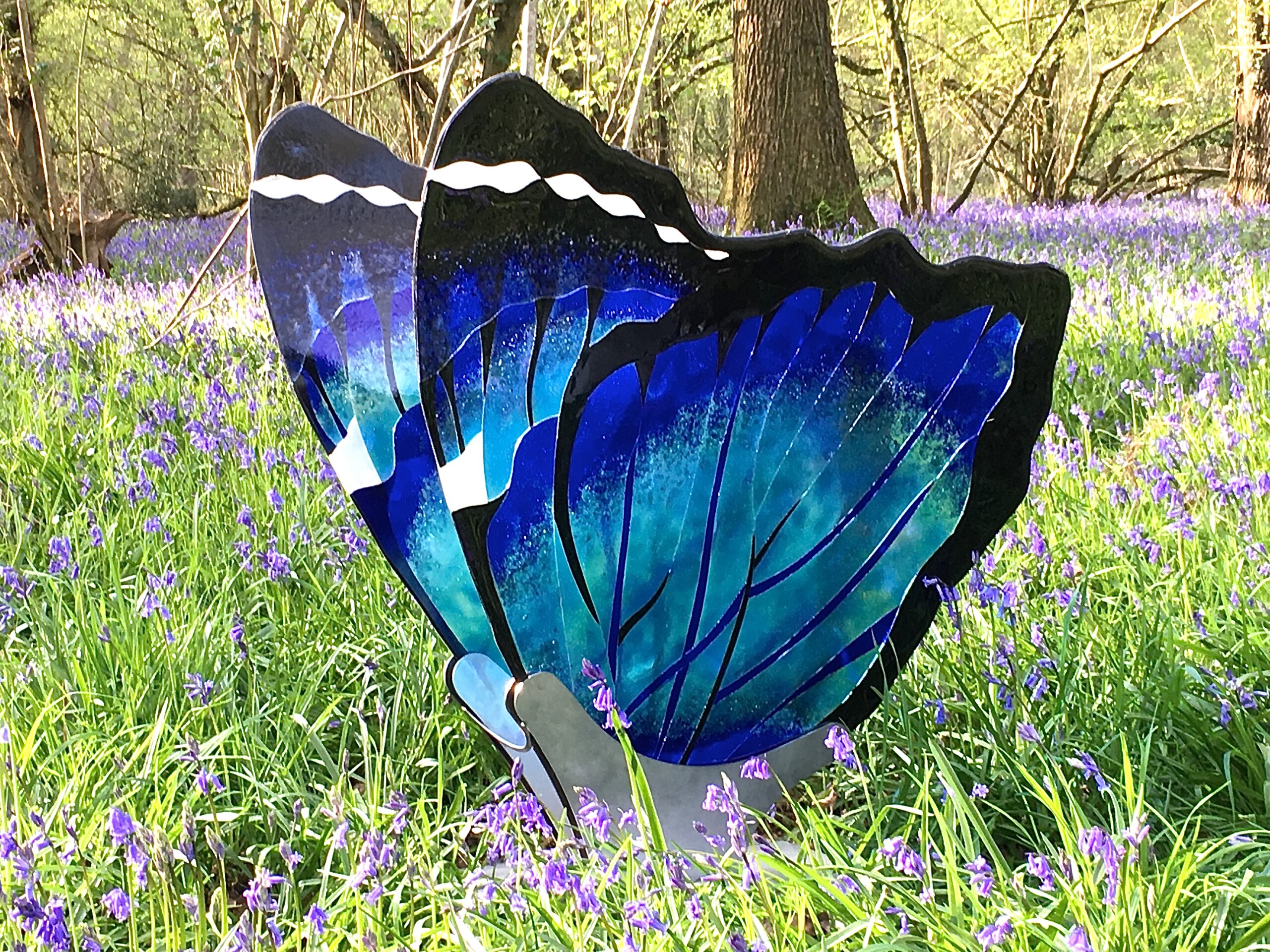 Blue Morpho Butterfly Sculpture